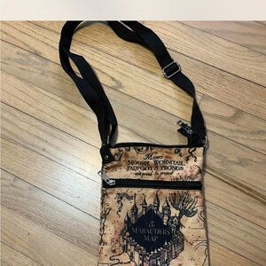 Harry Potter Marauder's Map Crossbody Bag - Brown